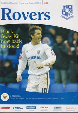Tranmere Rovers v Blackpool Match Programme 2006-11-24